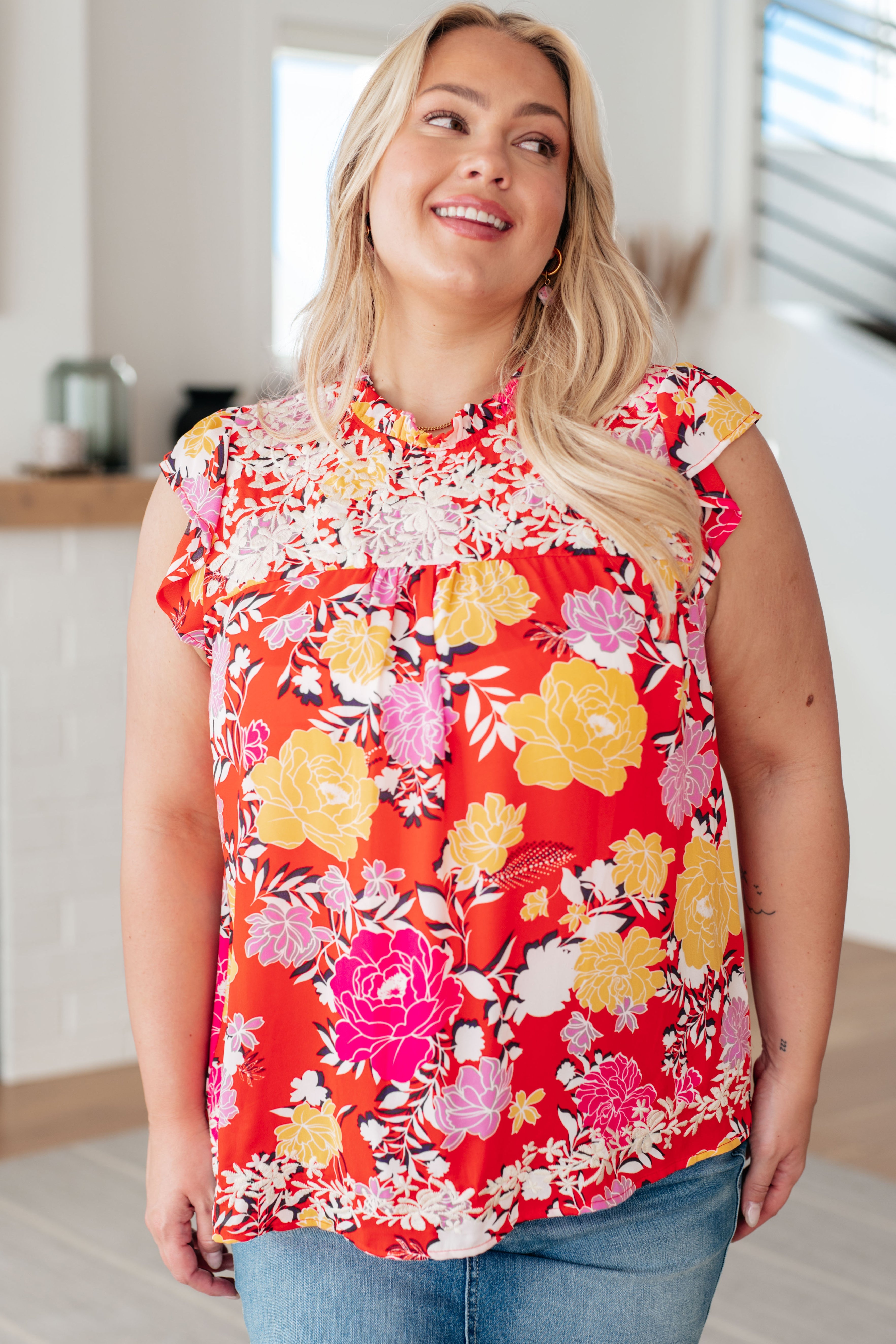 Floral Embroidered Blouse