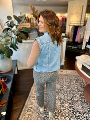 Scallop Denim Vest