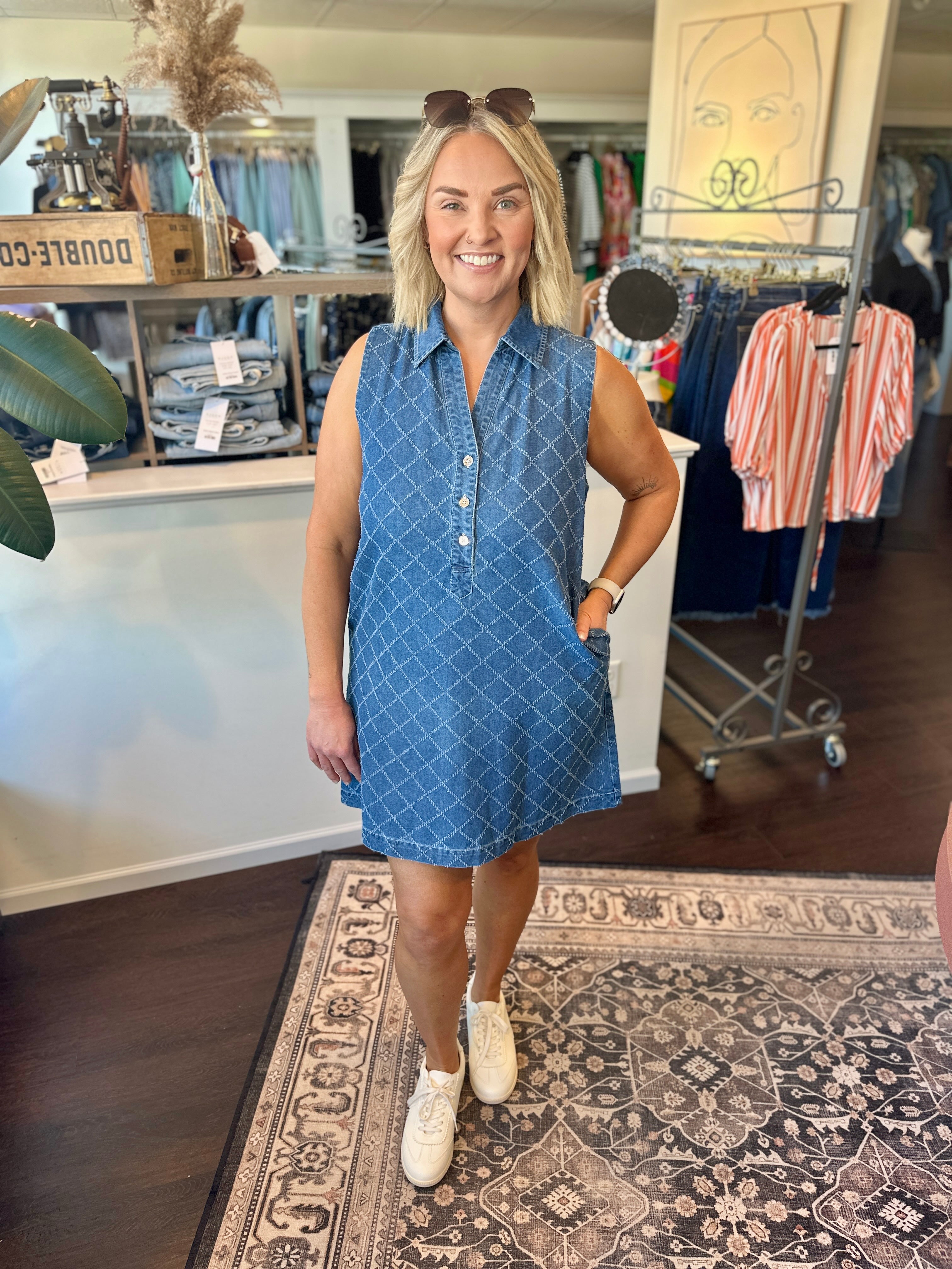 Diamond Denim Dress