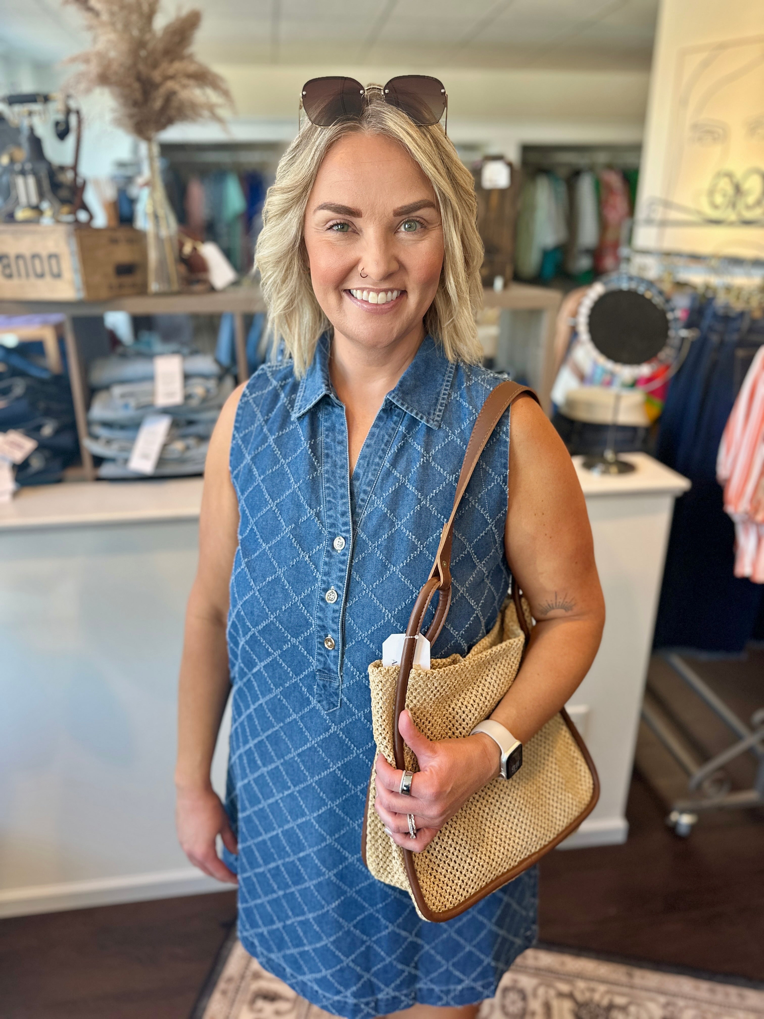 Diamond Denim Dress