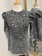 Leopard Puff Sleeve