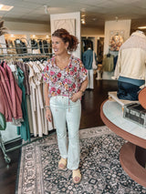 Chocolate Floral Blouse