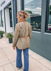 Quilted Contrast Jacket