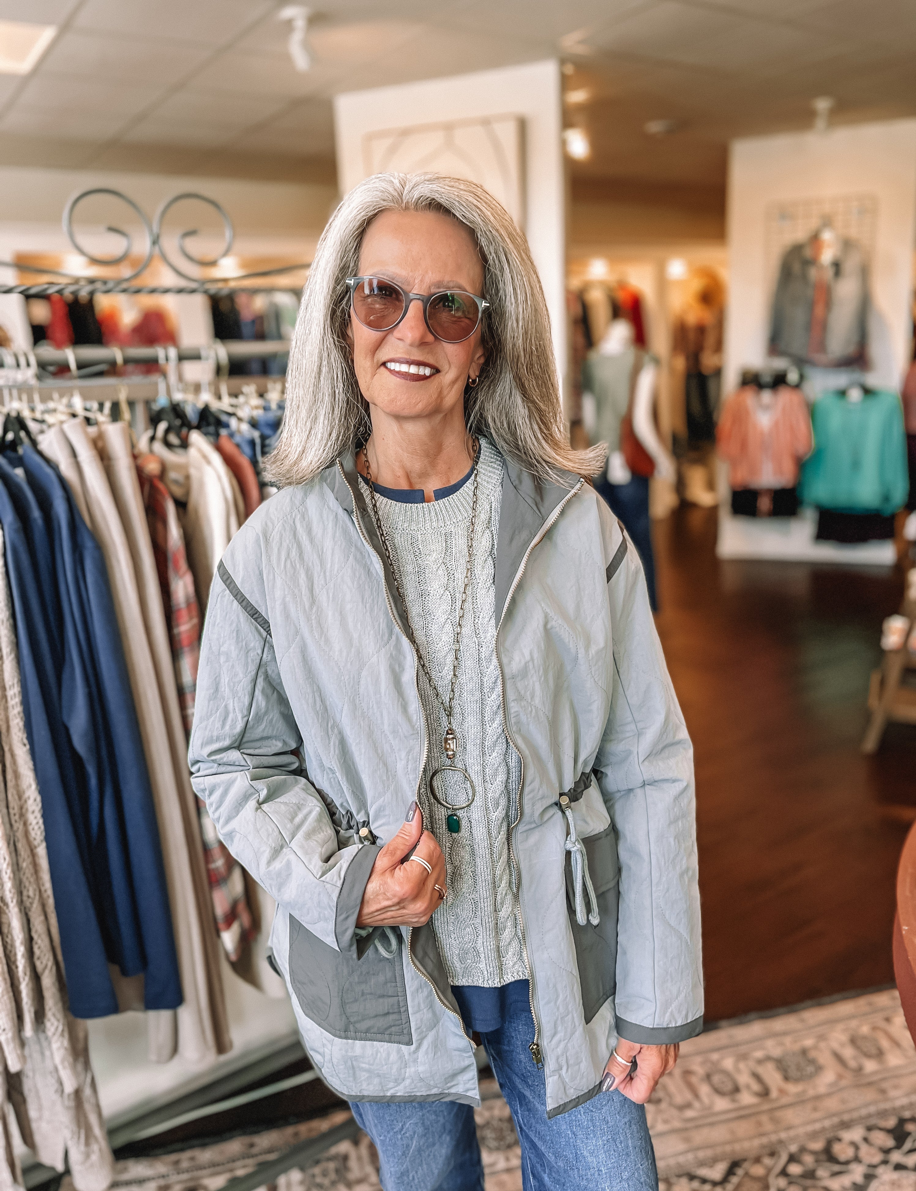 Quilted Contrast Jacket