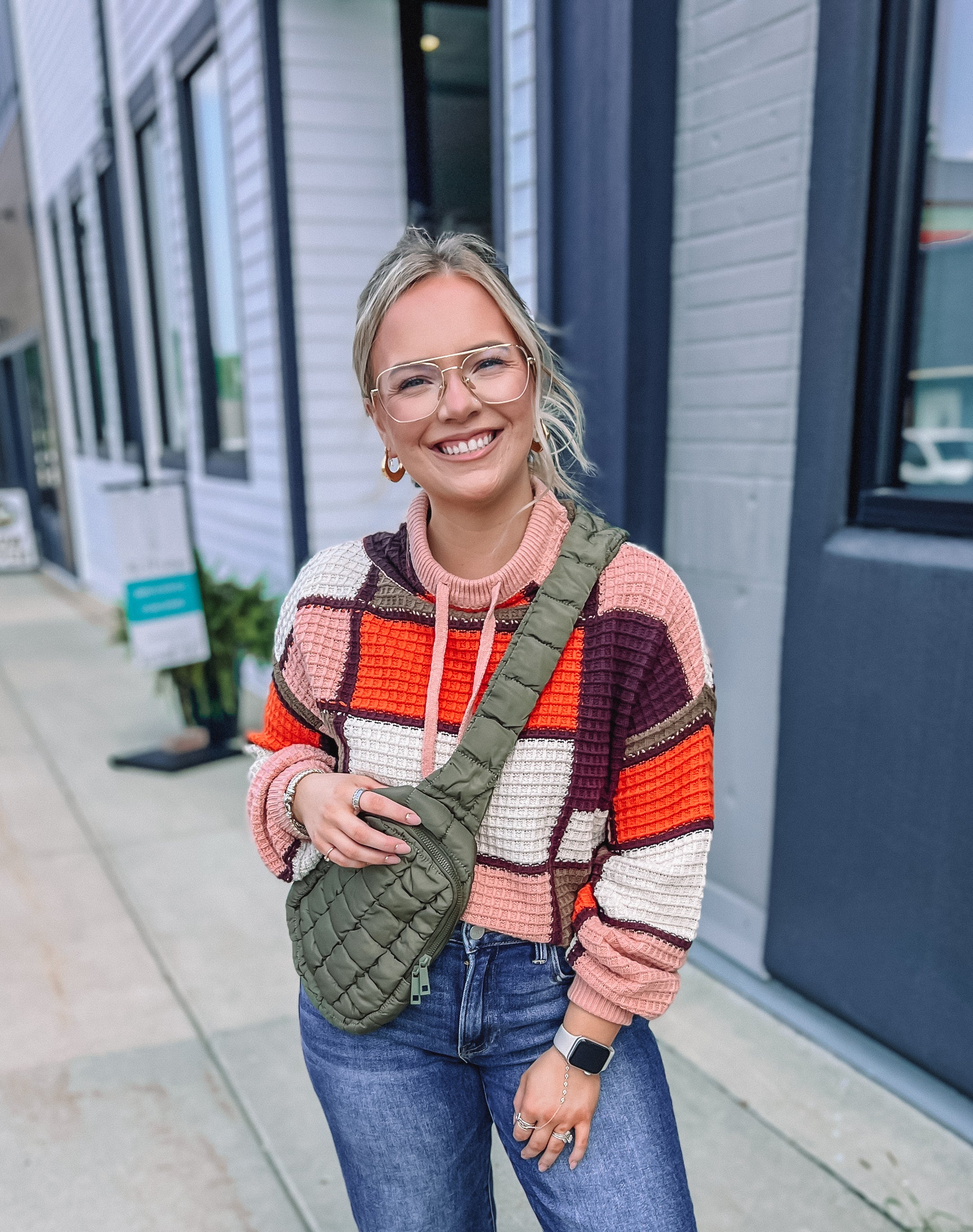 Colorblock Cowl