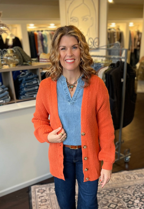 Ollie Orange Cardi