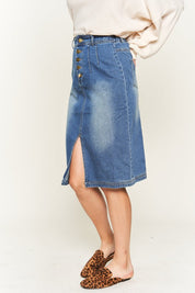 Cari Denim Midi Skirt