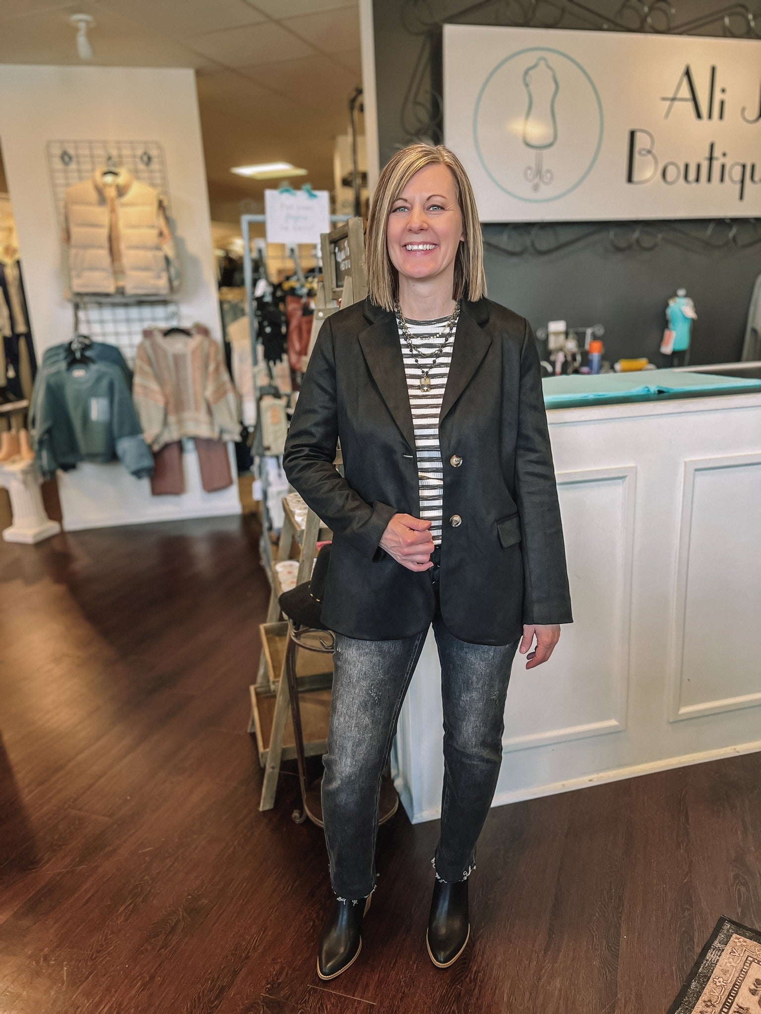 Suede Sasha Blazer